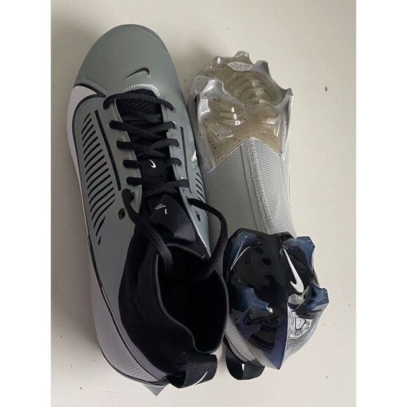 Nike Vapor Edge Pro 360 2 Grey Black Football Cleats DA5456-002 Men’s Sz 13 - Picture 9 of 10
